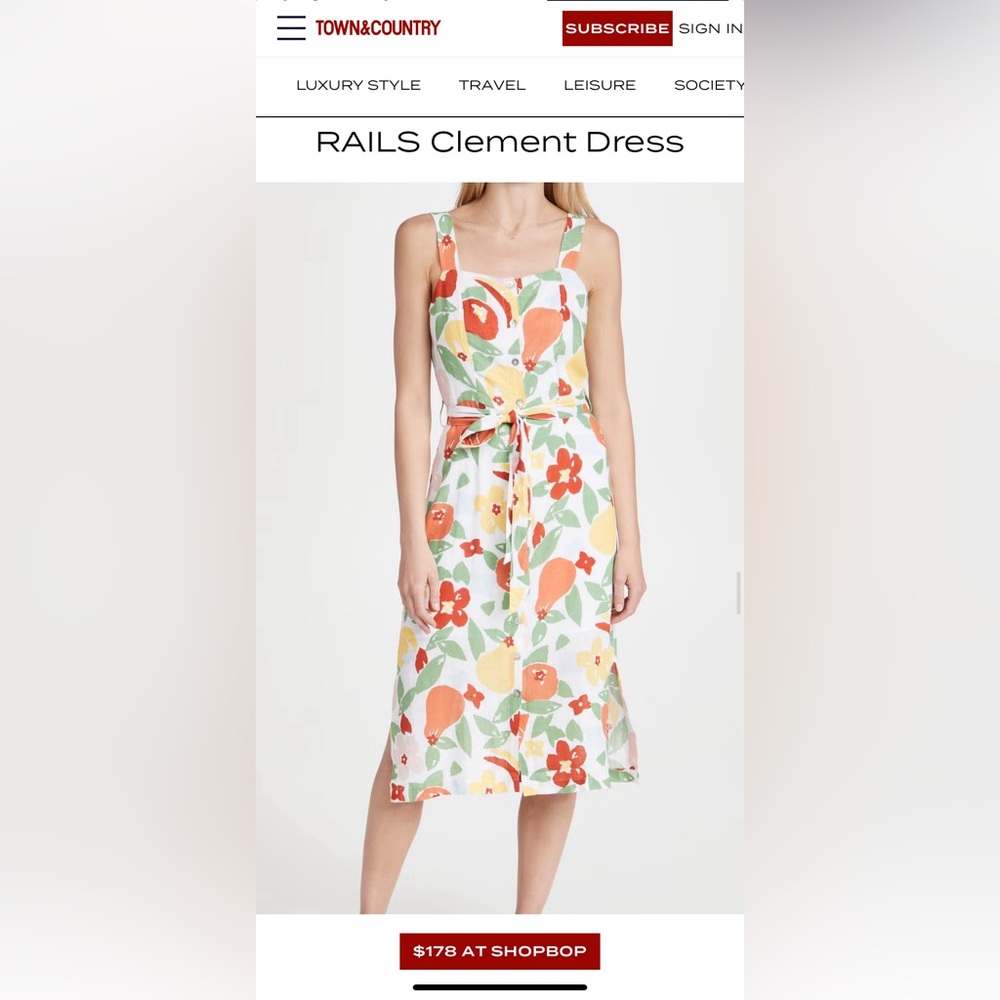 Rails Clement Midi Fruit Basket Dress